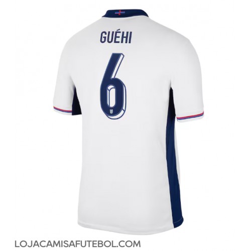 Camisa de Futebol Inglaterra Marc Guehi #6 Equipamento Principal Europeu 2024 Manga Curta